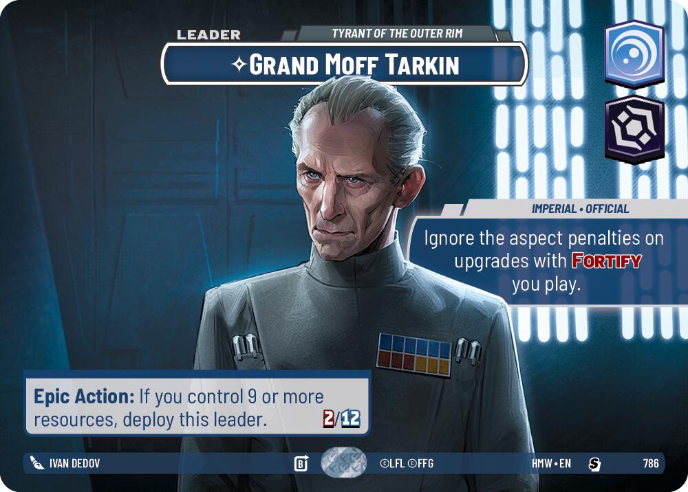 Grand Moff Tarkin - Tyrant of the Outer Rim (786) (Showcase) (786) [Homeworlds] | Cards and Coasters CA