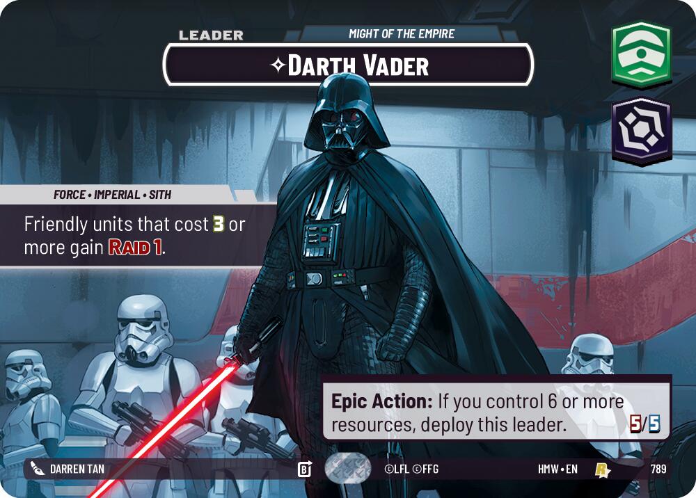 Darth Vader - Might of the Empire (789) (Showcase) (789) [Homeworlds] | Cards and Coasters CA