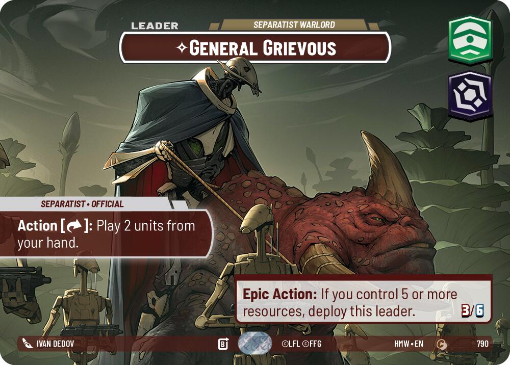 General Grievous - Separatist Warlord (790) (Showcase) (790) [Homeworlds] | Cards and Coasters CA