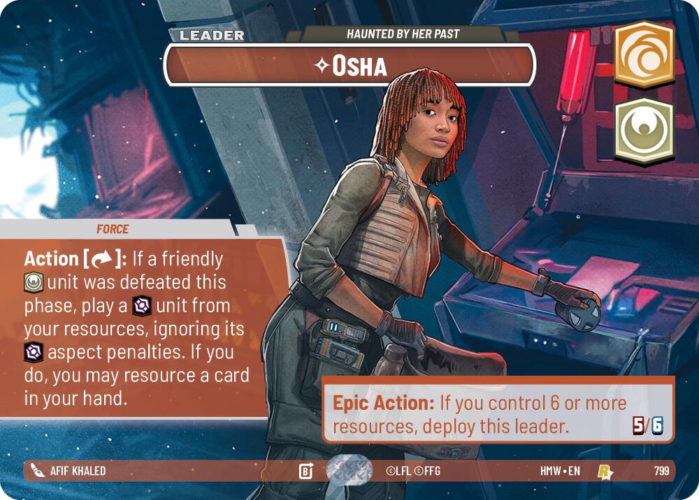 Osha - Haunted By Her Past (799) (Showcase) (799) [Homeworlds] | Cards and Coasters CA