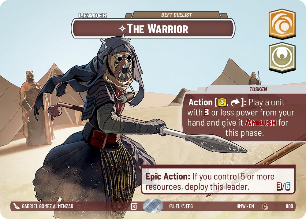 The Warrior - Deft Duelist (800) (Showcase) (800) [Homeworlds] | Cards and Coasters CA