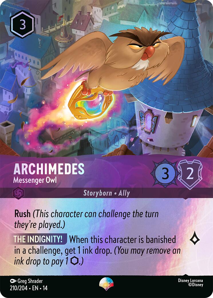 Archimedes - Messenger Owl (Epic) (210/204) [Hyperia City] | Cards and Coasters CA