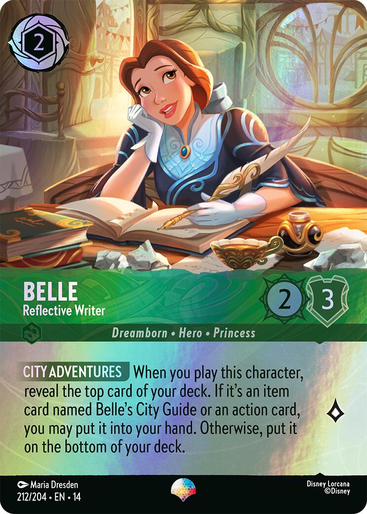 Belle - Reflective Writer (Epic) (212/204) [Hyperia City] | Cards and Coasters CA