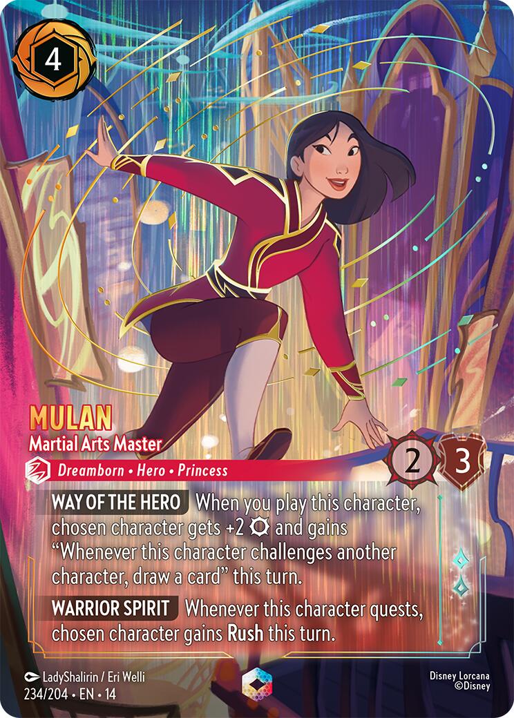 Mulan - Martial Arts Master (Enchanted) (234/204) [Hyperia City] | Cards and Coasters CA