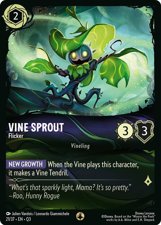 Vine Sprout - Flicker (21/37) [Illumineer's Quest: The Great Hunny Rescue] | Cards and Coasters CA