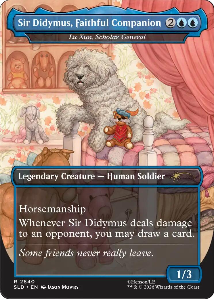 Sir Didymus, Rider of Ambrosius - Lu Xun, Scholar General [Secret Lair Drop Series] | Cards and Coasters CA