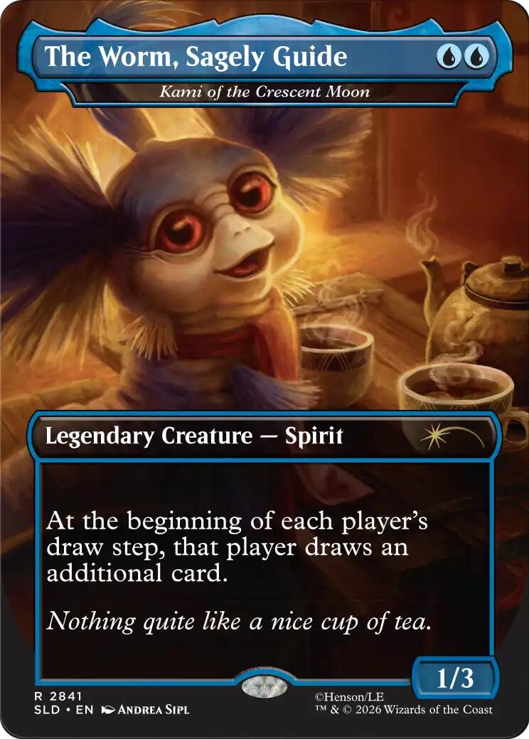 The Worm, Sagely Guide - Kami of the Crescent Moon [Secret Lair Drop Series] | Cards and Coasters CA