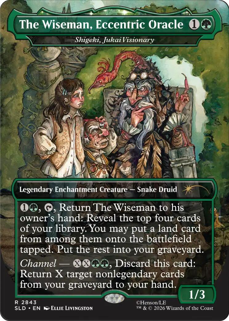 The Wiseman, Eccentric Oracle - Shigeki, Jukai Visionary [Secret Lair Drop Series] | Cards and Coasters CA