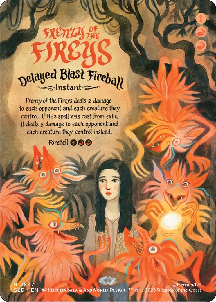 Frenzy of the Fireys - Delayed Blast Fireball [Secret Lair Drop Series] | Cards and Coasters CA