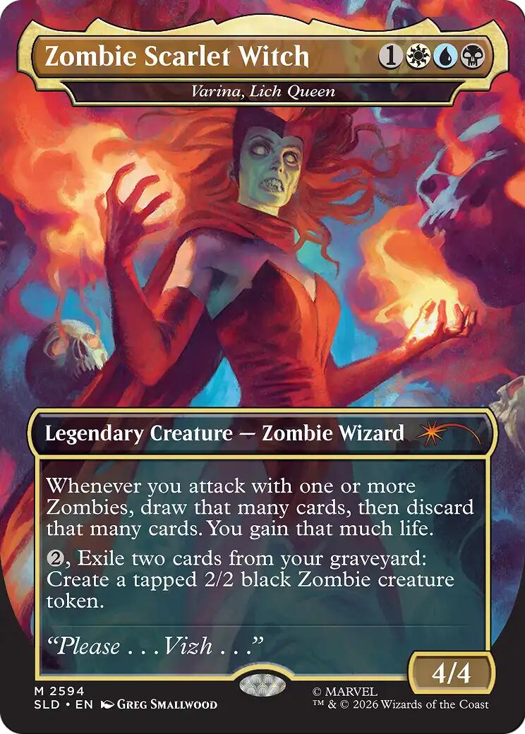 Zombie Scarlet Witch - Varina, Lich Queen [Secret Lair Drop Series] | Cards and Coasters CA