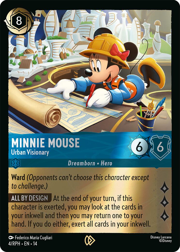 Minnie Mouse - Urban Visionary (4) [Promo Cards] | Cards and Coasters CA
