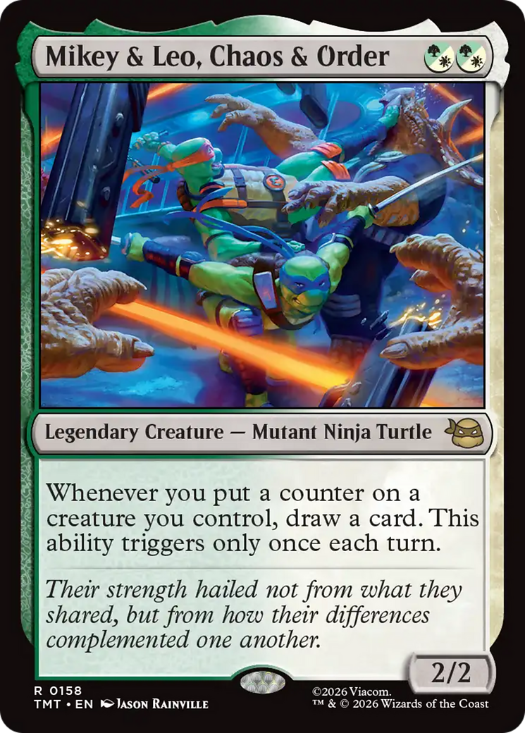 Mikey & Leo, Chaos & Order [Teenage Mutant Ninja Turtles] | Cards and Coasters CA
