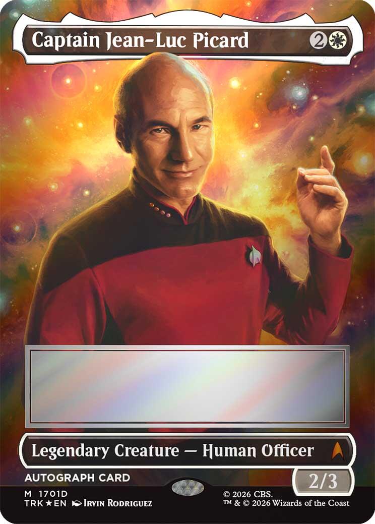 Captain Jean-Luc Picard (Borderless) (Signed) [Star Trek] | Cards and Coasters CA