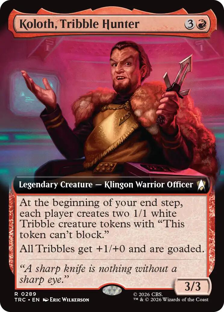 Koloth, Tribble Hunter (Extended Art) [Star Trek Commander] | Cards and Coasters CA