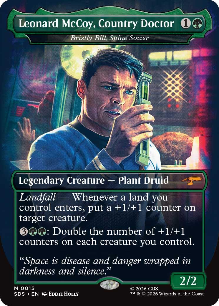 Leonard McCoy, Country Doctor - Bristly Bill, Spine Sower (Borderless) [Star Trek: Stardates] | Cards and Coasters CA