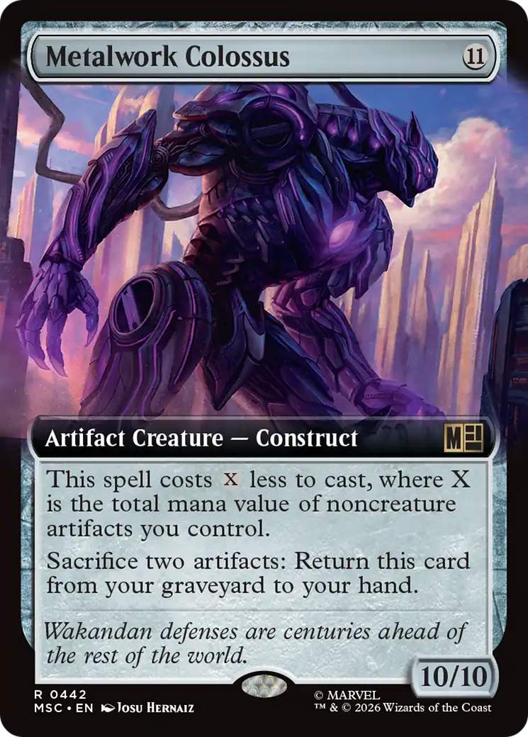 Metalwork Colossus (Extended Art) [Marvel Super Heroes Commander] | Cards and Coasters CA