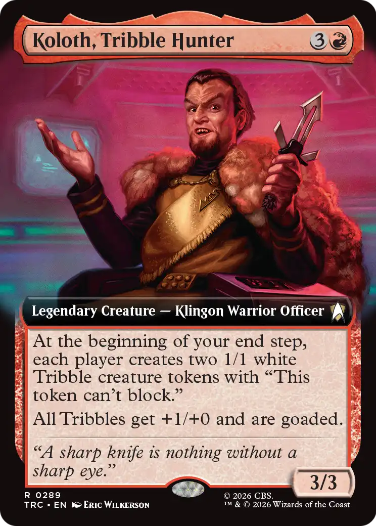 Koloth, Tribble Hunter (Extended Art) [Star Trek] | Cards and Coasters CA