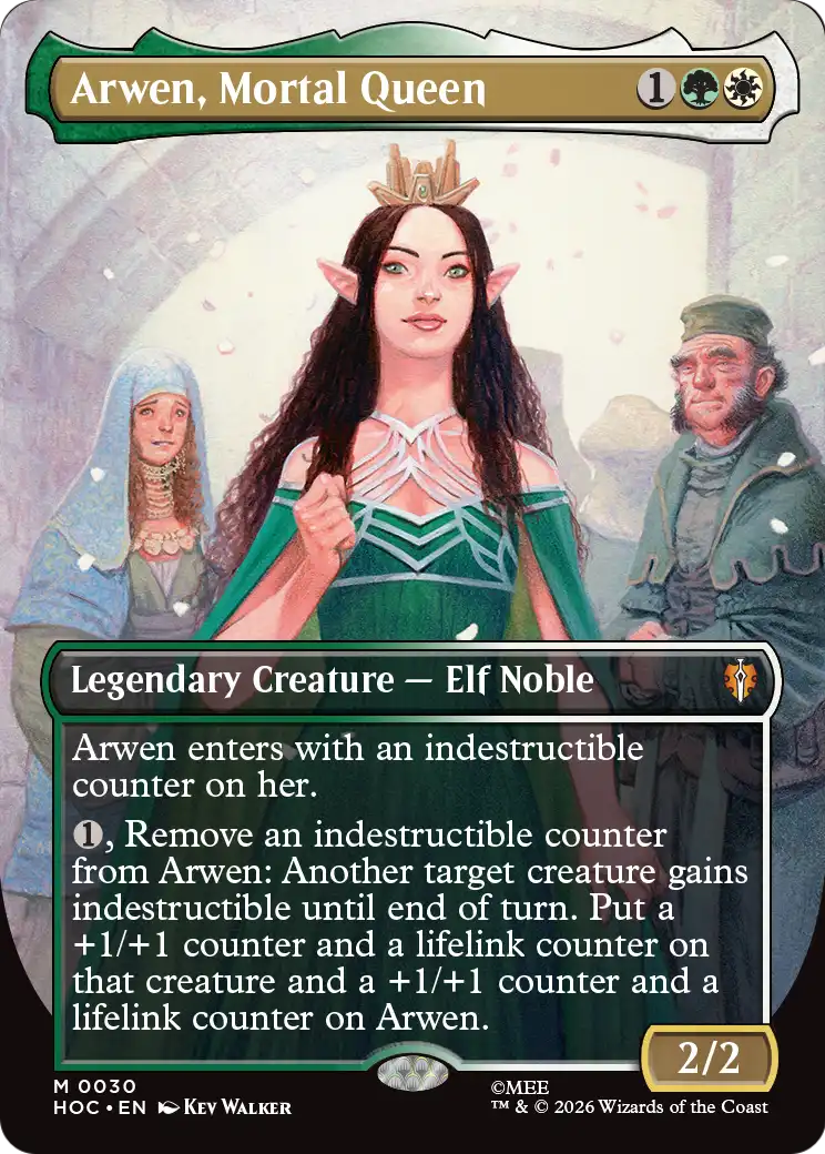 Arwen, Mortal Queen (Borderless) [The Hobbit: Eternal-Legal] | Cards and Coasters CA