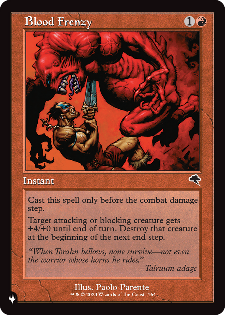 Blood Frenzy [The List Reprints] | Cards and Coasters CA