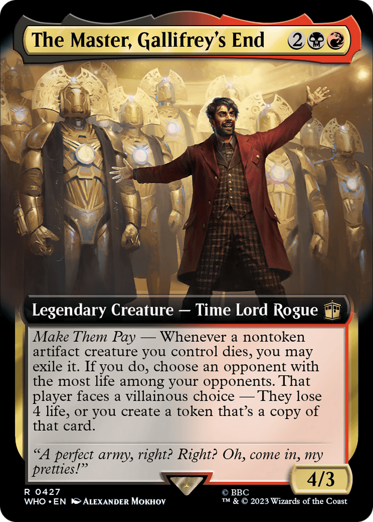 The Master, Gallifrey's End (Extended Art) [Doctor Who] | Cards and Coasters CA