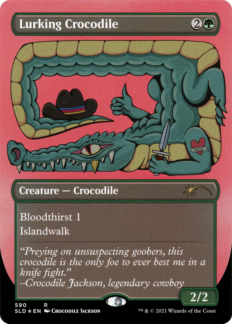 Lurking Crocodile (Foil Etched) [Secret Lair Drop Promos] | Cards and Coasters CA