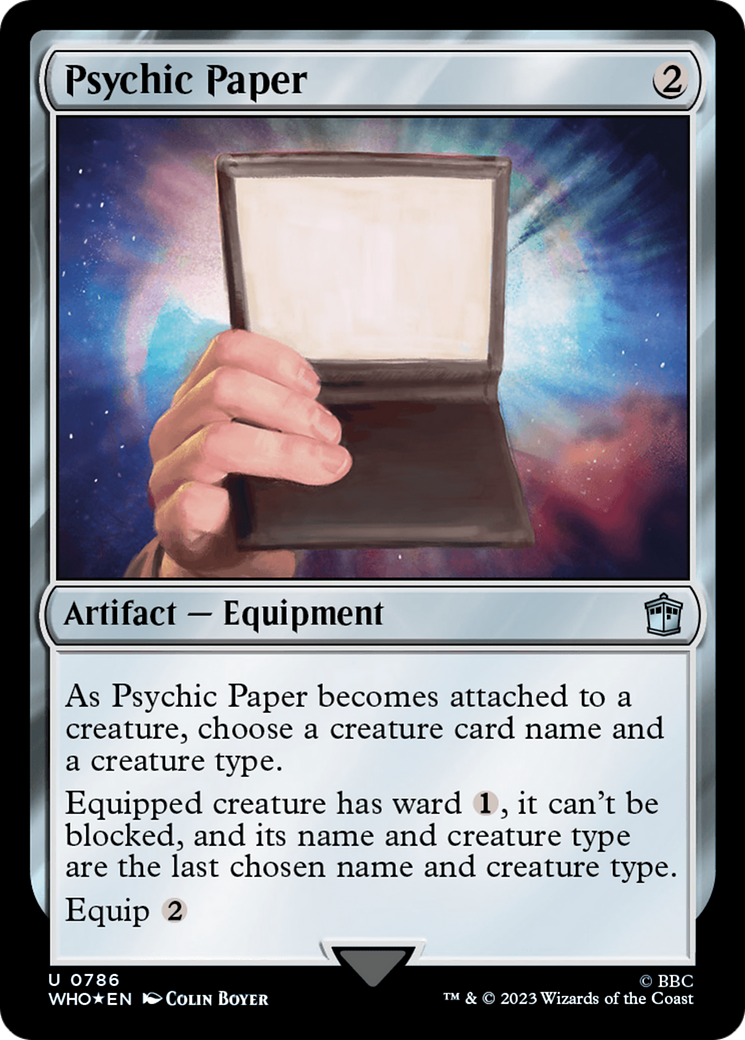 Psychic Paper (Surge Foil) [Doctor Who] | Cards and Coasters CA