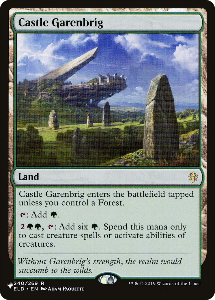 Castle Garenbrig [The List] | Cards and Coasters CA