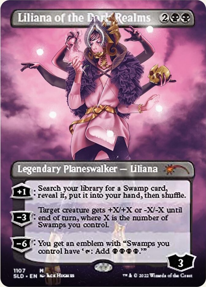 Liliana of the Dark Realms (Borderless) [Secret Lair Drop Series] | Cards and Coasters CA