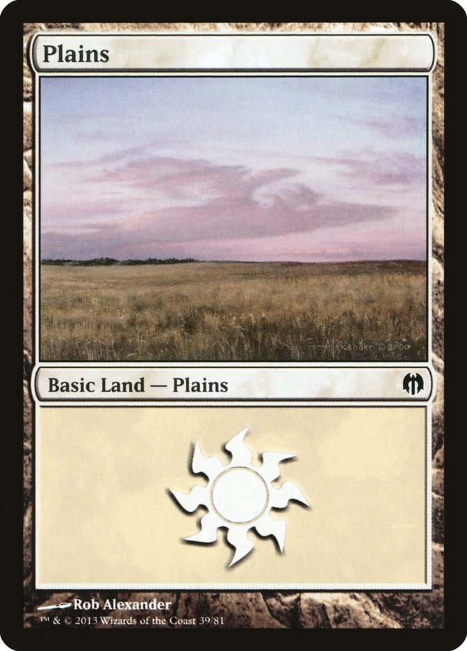 Plains (39) [Duel Decks: Heroes vs. Monsters] | Cards and Coasters CA