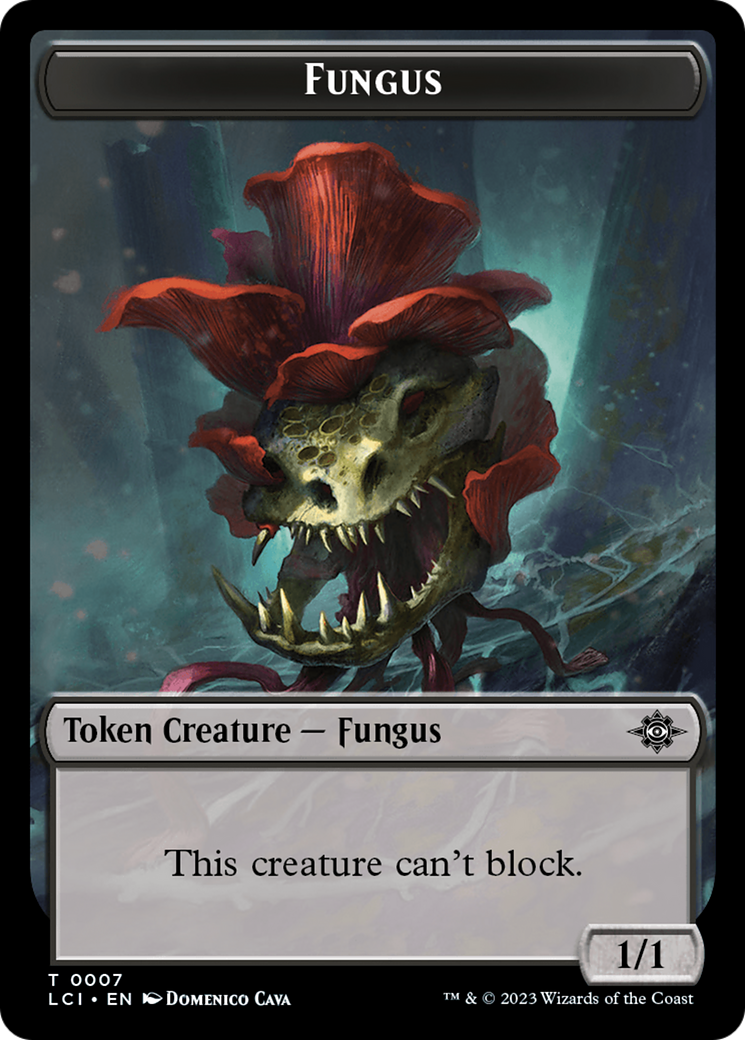Gnome // Fungus Double-Sided Token [The Lost Caverns of Ixalan Tokens] | Cards and Coasters CA