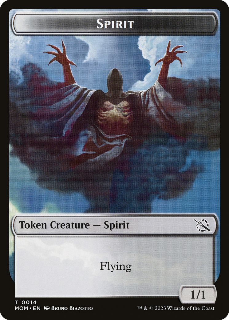 Phyrexian Myr // Spirit (14) Double-Sided Token [March of the Machine Tokens] | Cards and Coasters CA