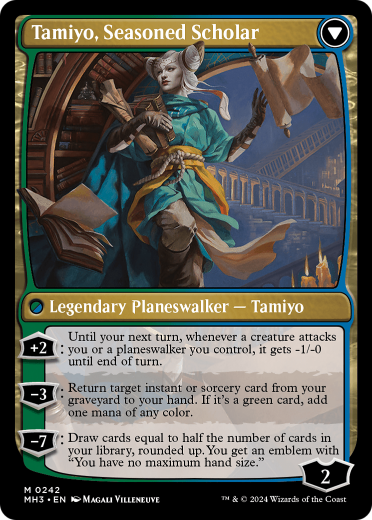 Tamiyo, Inquisitive Student // Tamiyo, Seasoned Scholar [Modern Horizons 3] | Cards and Coasters CA