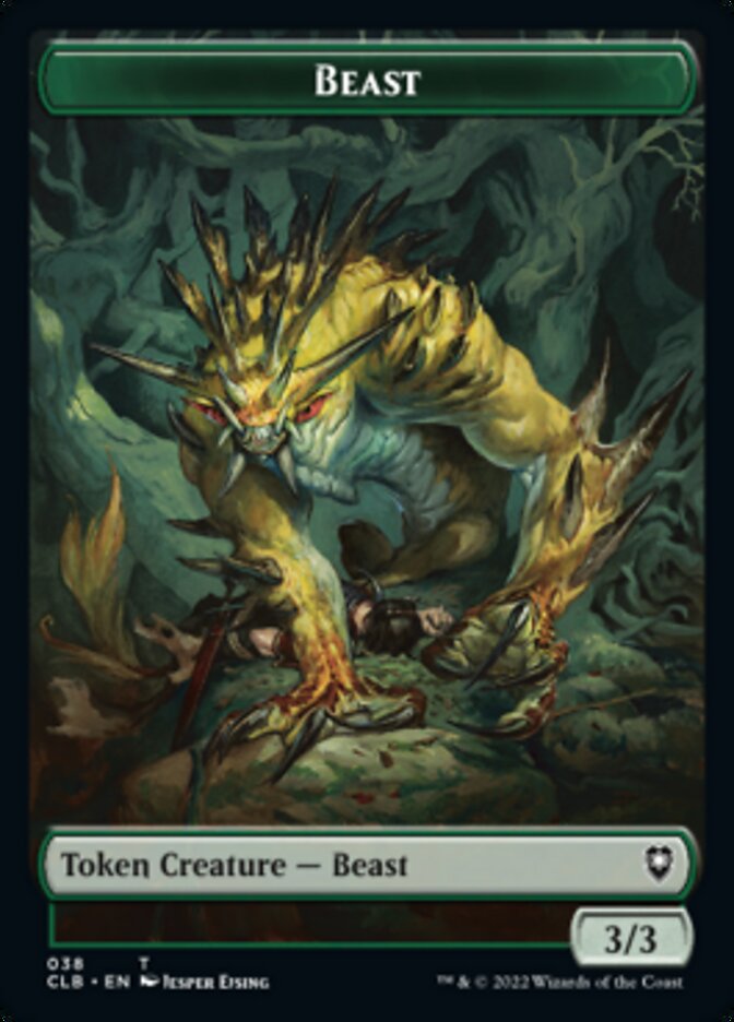 Satyr // Beast Double-Sided Token [Commander Legends: Battle for Baldur's Gate Tokens] | Cards and Coasters CA