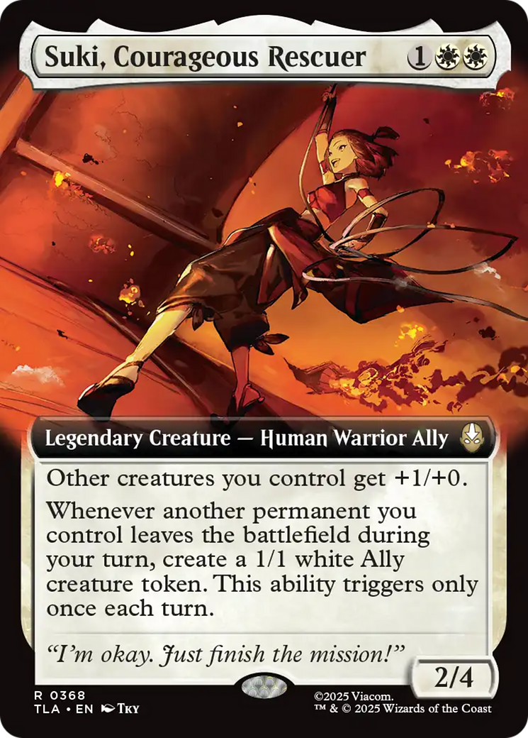 Suki, Courageous Rescuer (Extended Art) [Avatar: The Last Airbender] | Cards and Coasters CA