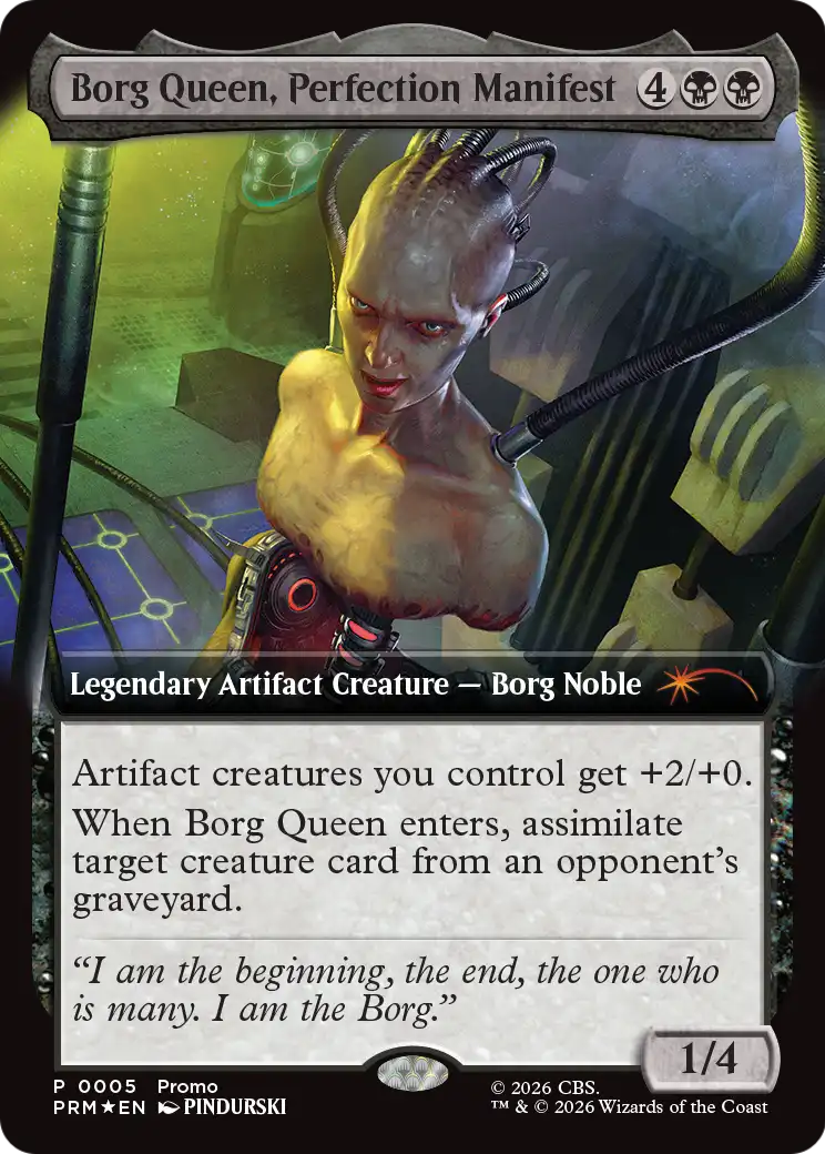 Borg Queen, Perfection Manifest (Extended Art) [Star Trek Promos] | Cards and Coasters CA