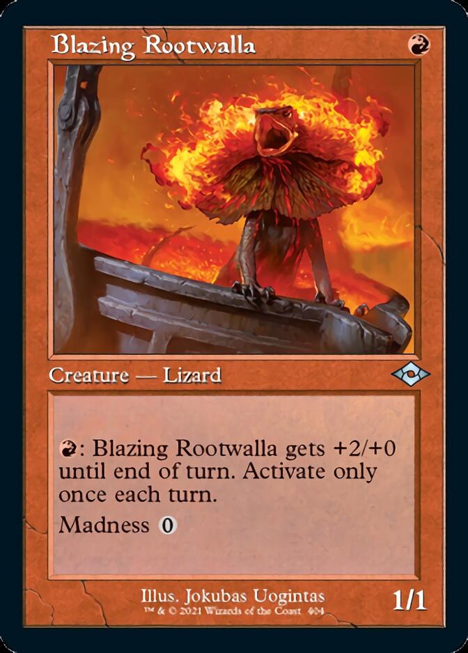 Blazing Rootwalla (Retro Foil Etched) [Modern Horizons 2] | Cards and Coasters CA