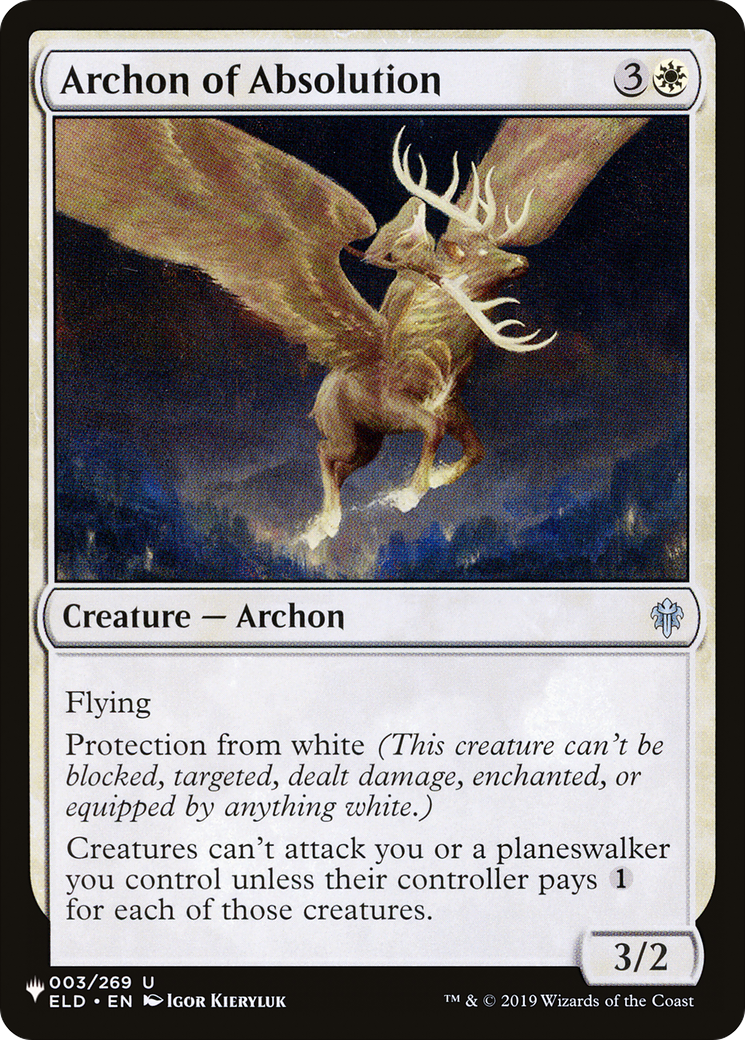 Archon of Absolution [The List Reprints] | Cards and Coasters CA