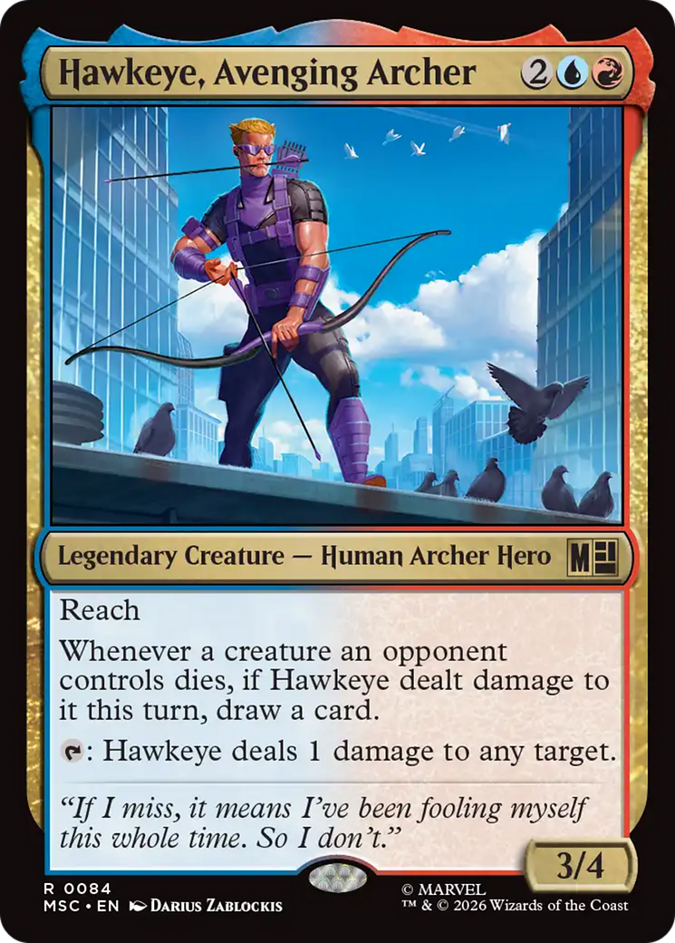 Hawkeye, Avenging Archer [Marvel Super Heroes Commander] | Cards and Coasters CA