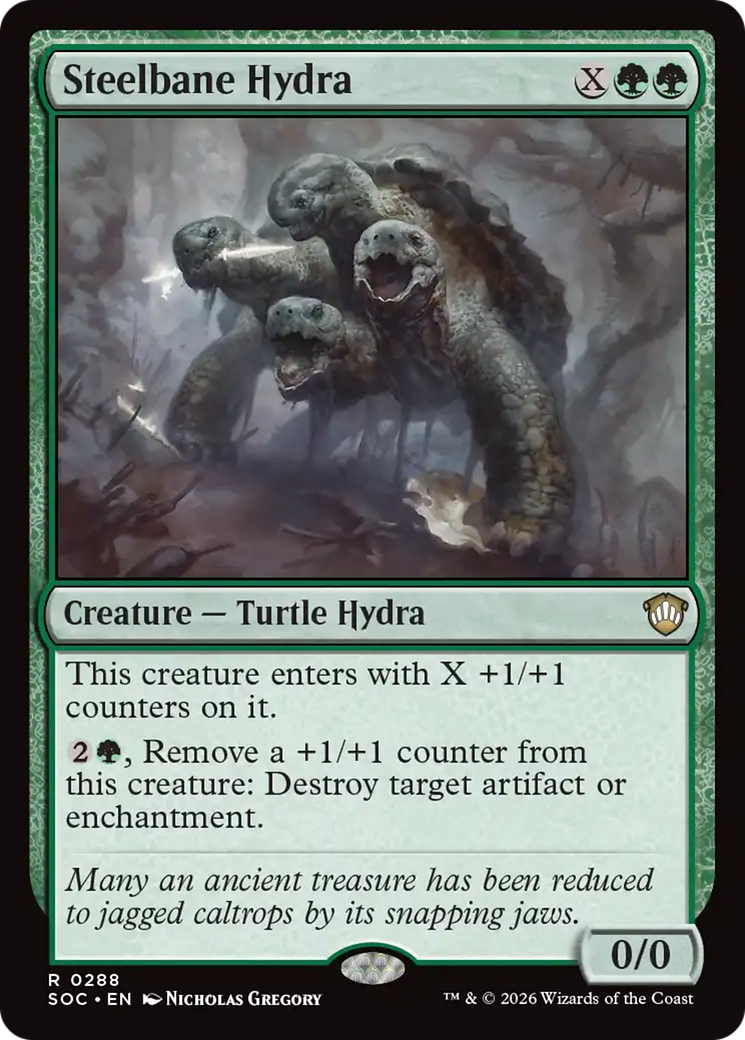 Steelbane Hydra [Secrets of Strixhaven Commander] | Cards and Coasters CA