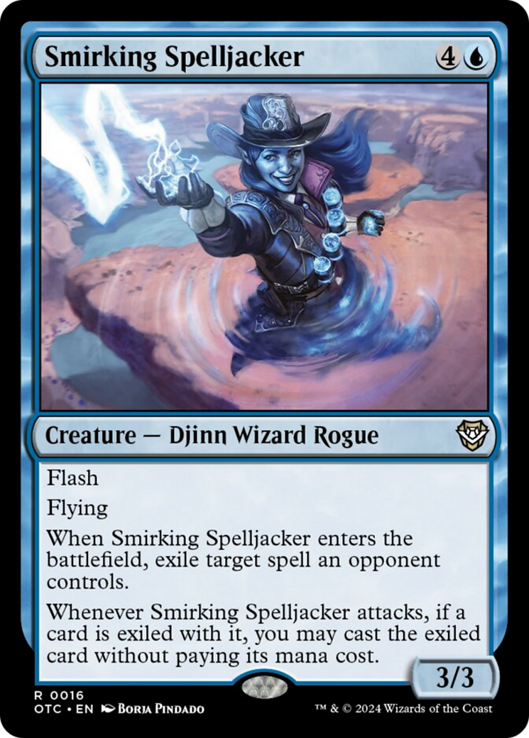 Smirking Spelljacker [Outlaws of Thunder Junction Commander] | Cards and Coasters CA