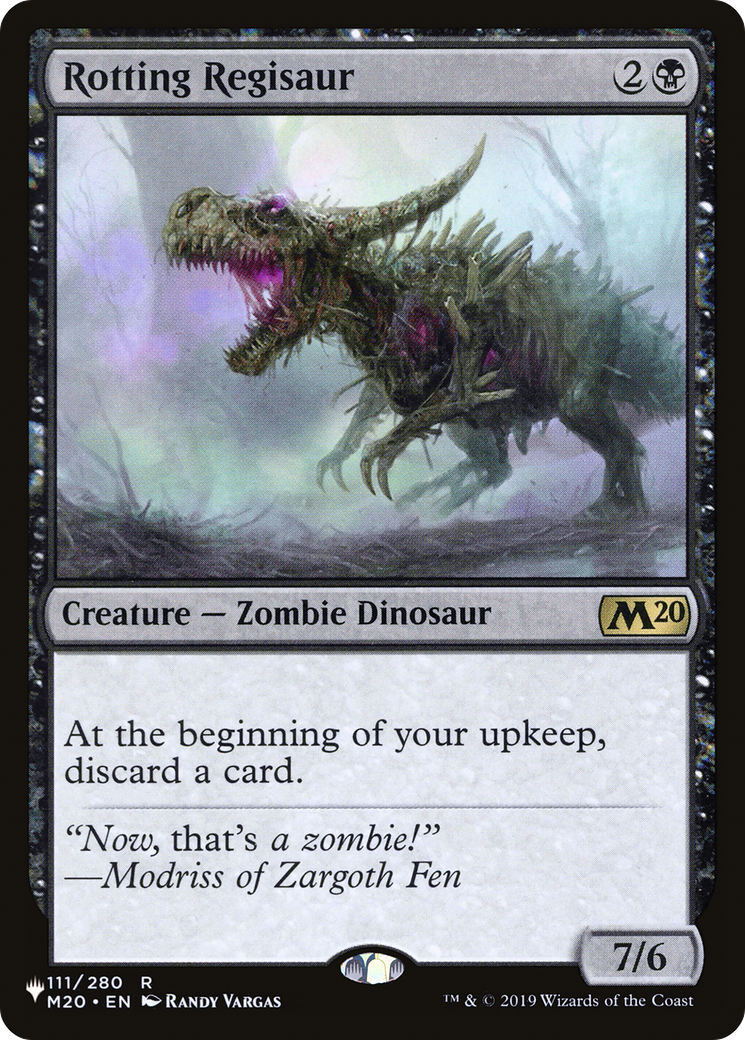 Rotting Regisaur [The List] | Cards and Coasters CA