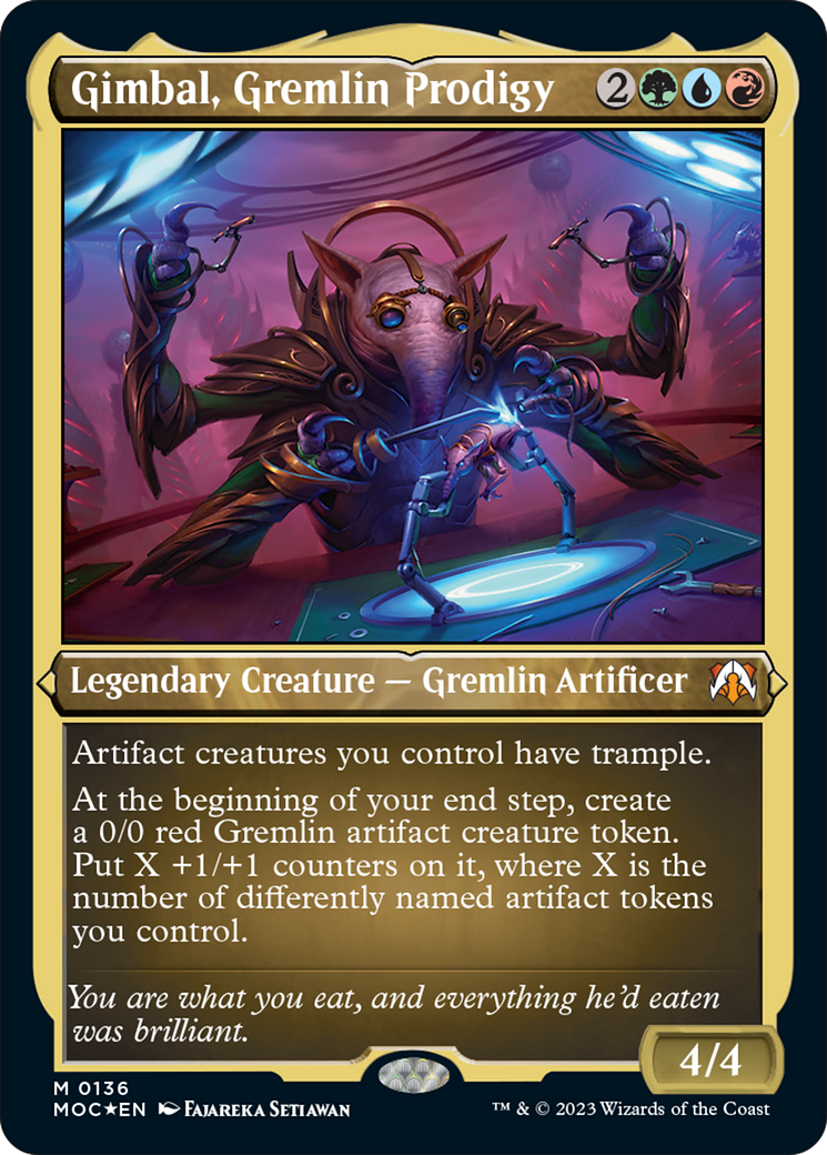 Gimbal, Gremlin Prodigy (Display Commander) [March of the Machine Commander] | Cards and Coasters CA