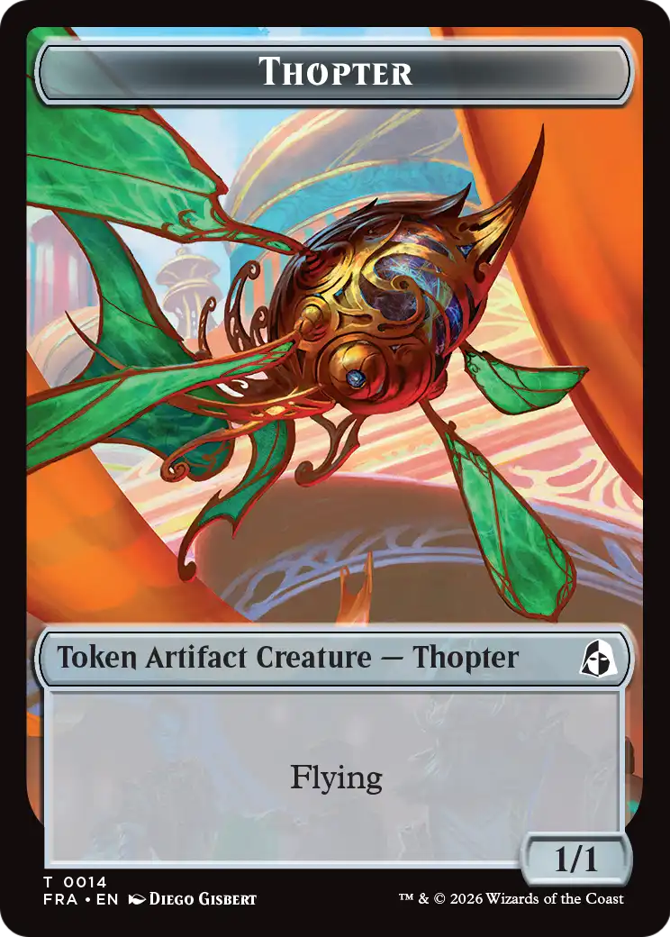 Heartwood // Thopter Double-Sided Token [Reality Fracture Tokens] | Cards and Coasters CA