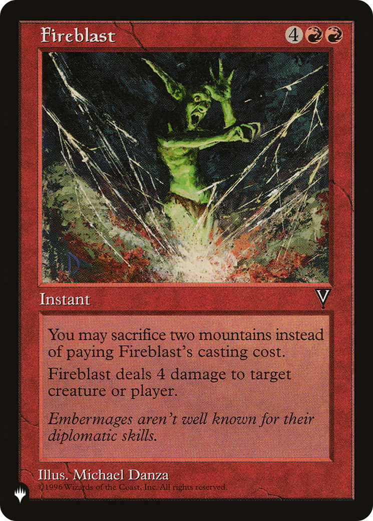 Fireblast [The List Reprints] | Cards and Coasters CA