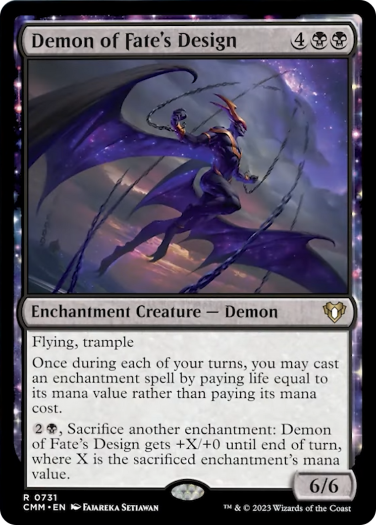 Demon of Fate's Design [Commander Masters] | Cards and Coasters CA