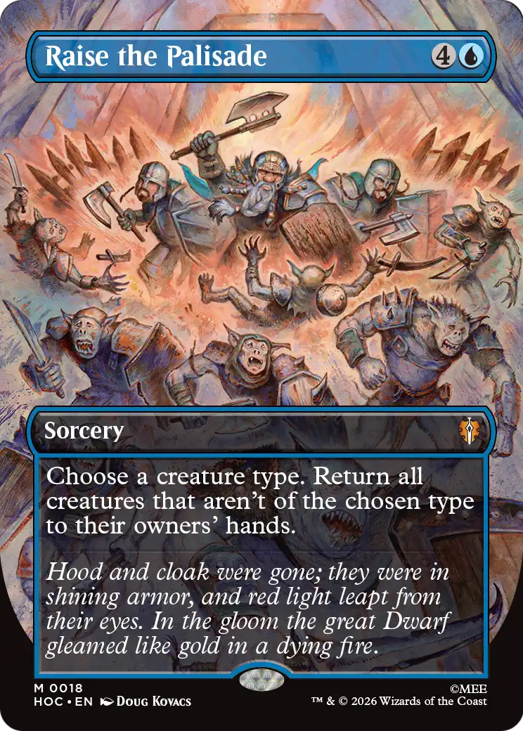 Raise the Palisade (Borderless) [The Hobbit: Eternal-Legal] | Cards and Coasters CA