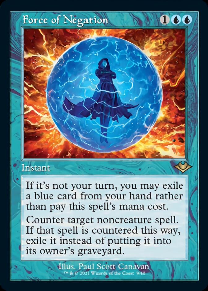 Force of Negation (Retro Foil Etched) [Modern Horizons] | Cards and Coasters CA