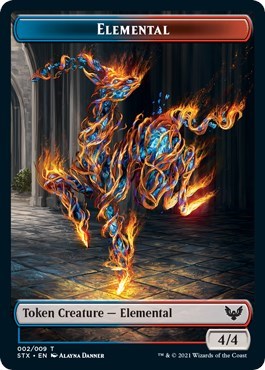 Elemental // Pest Double-Sided Token [Strixhaven: School of Mages Tokens] | Cards and Coasters CA