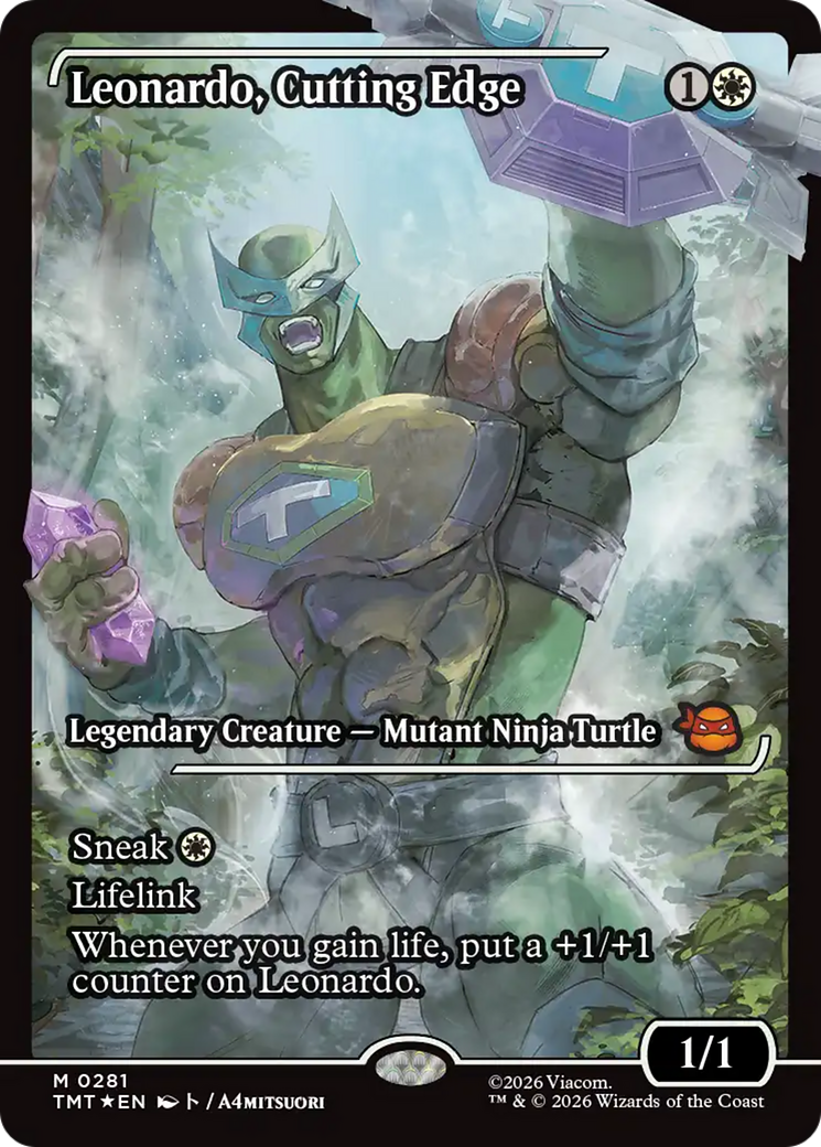 Leonardo, Cutting Edge (Showcase) [Teenage Mutant Ninja Turtles] | Cards and Coasters CA