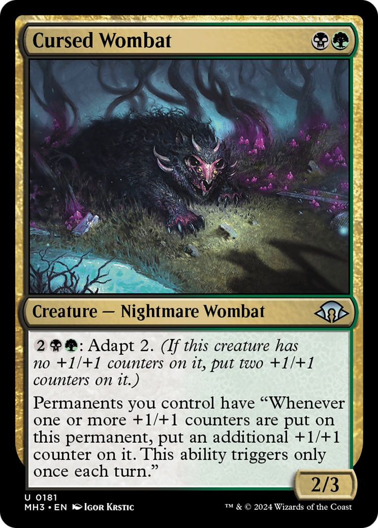 Cursed Wombat [Modern Horizons 3] | Cards and Coasters CA